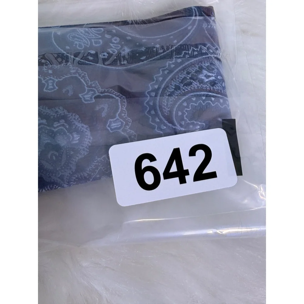 Bocara Mens Silk Necktie Burgundy Blue Paisley Hand Made Classic Tie 58in